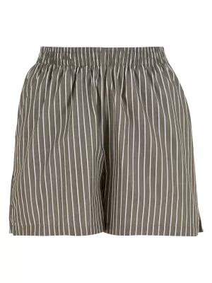 Ženske kratke hlače URBAN CLASSICS TB6845 OLJČNA/BELA