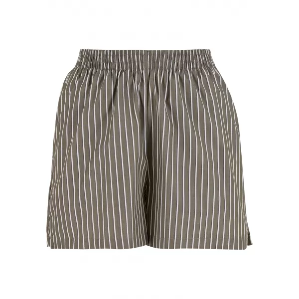  Ženske kratke hlače URBAN CLASSICS TB6845 OLJČNA/BELA 