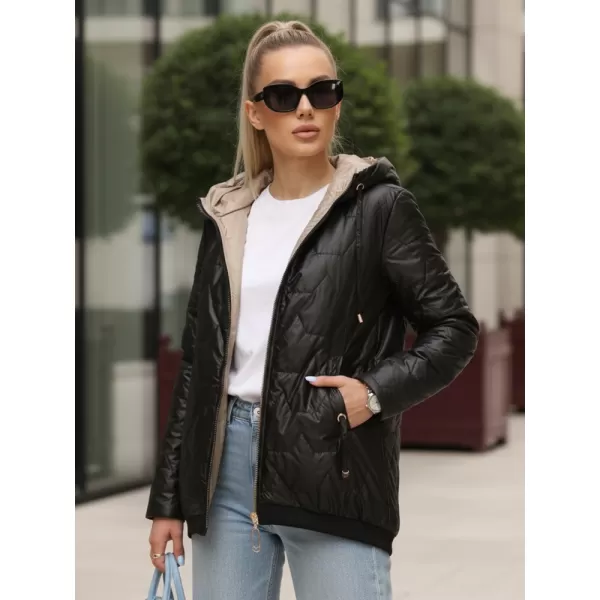  Ženska jakna DSTREET TY5546 ČRNA 