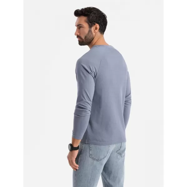  Moška majica s kratkimi rokavi OMBRE OM-LSCL-0109 MODRI DENIM 