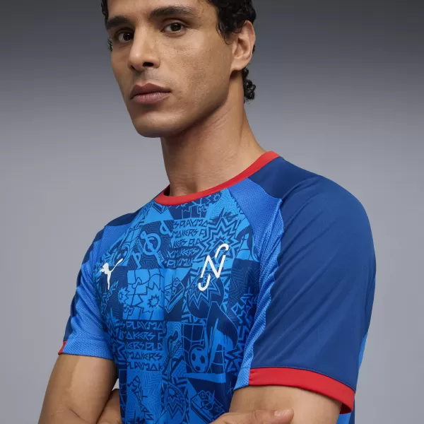 Moška funkcionalna majica PUMA NEYMAR JR PLAYMAKER JERSEY 660314-10 BLAZING BLUE/ GOREČE MODRA/PUMA BELA/ULTRA 