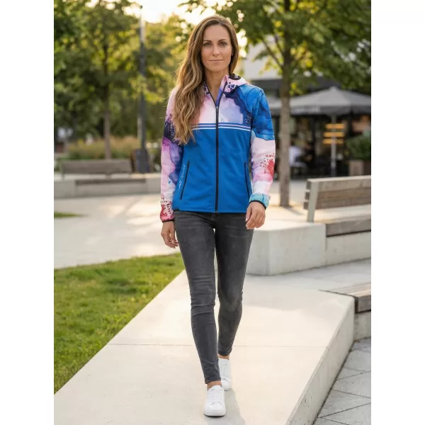  Ženska vrhunska softshell jakna ALTISPORT VOJ/ALW117JACK01 MODRA/ROZA 