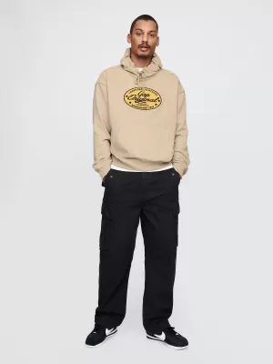 Moški pulover GAP LOGO PULLOVER HOODIE 744731-01 KAKI