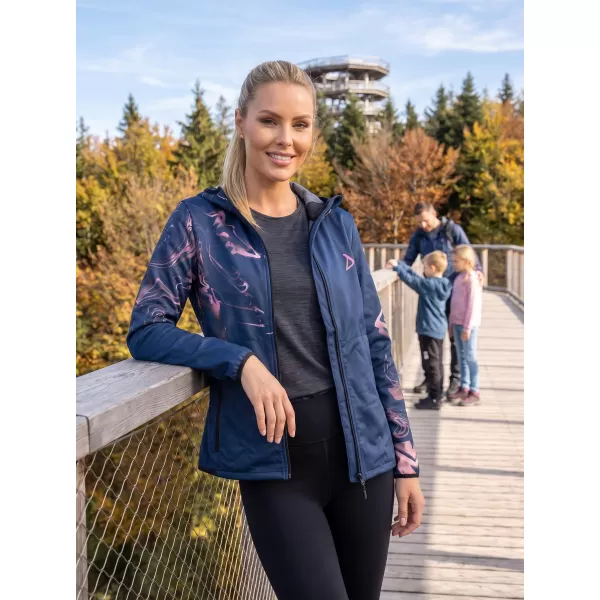  Ženska vrhunska softshell jakna ALTISPORT VOJ/ALW064JACK01 MODRO ROZA 