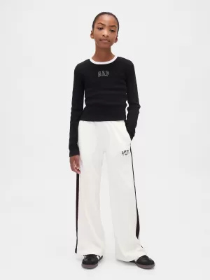 Otroške trenirke GAP LOGO SWEATPANTS 817658-01 NOVO UMAZANO BELO