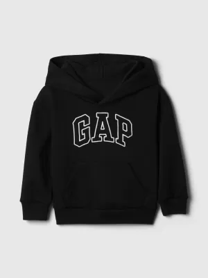 Otroški pulover GAP LOGO PULLOVER HOODIE 824091-00 PRAVA ČRNA