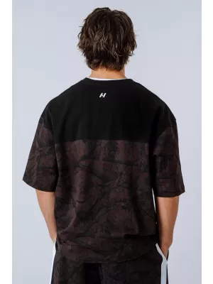 Oversized majica POWER 898 TEMNO RJAVA CAMO Nebbia