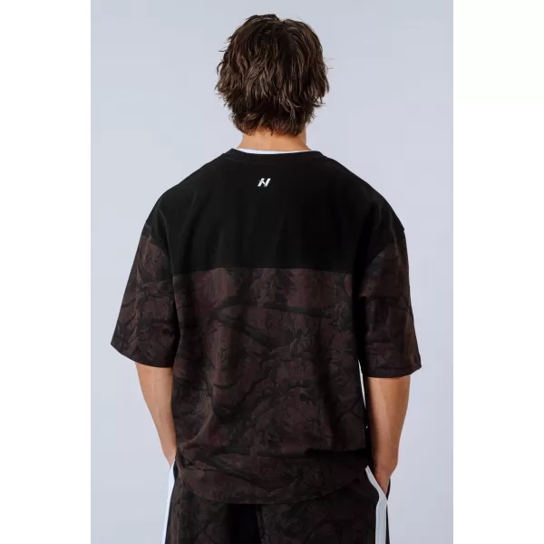  Oversized majica POWER 898 TEMNO RJAVA CAMO Nebbia 