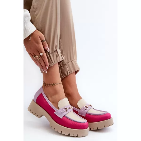  Ženski mokasini ZAZOO 3475 BEŽ/FUSCHIA/LILA 