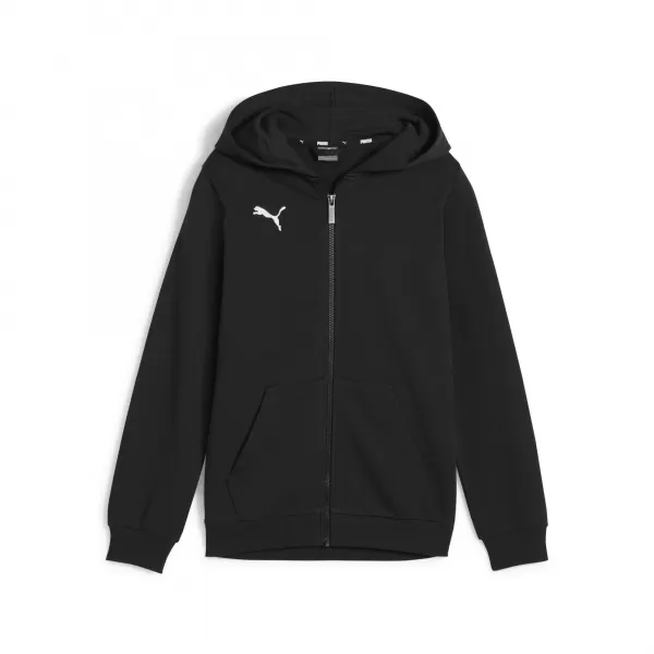  Otroški pulover PUMA TEAMGOAL CASUALS HOODED JKT 658596_03 PUMA ČRNA/PUMA BELA 