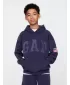 Otroški pulover GAP LOGO PULLOVER HOODIE 782130-00 MORNARIŠKA UNIFORMA