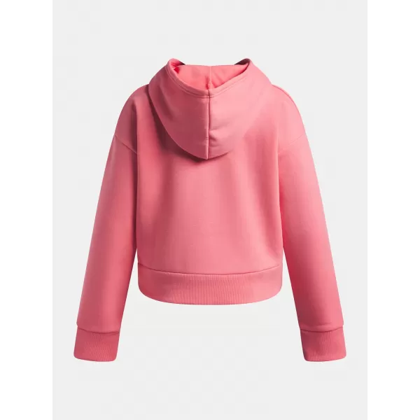  Pulover za deklico UNDER ARMOUR UA RIVAL FLEECE HOODIE 1379517-600 ROZA 
