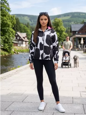 Ženska jakna ALTISPORT HELSIE ČRNO/BELO