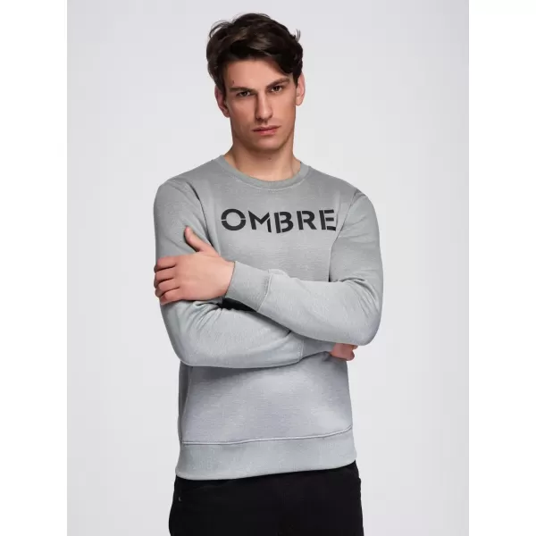  Moški pulover OMBRE B1711 SIVI MELANŽ 