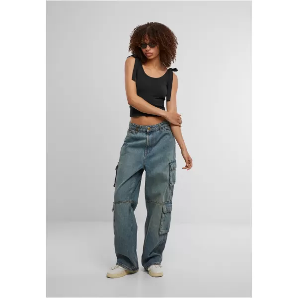  Ženska majica s kratkimi rokavi URBAN CLASSICS TB7520A ČRNO/BELO 