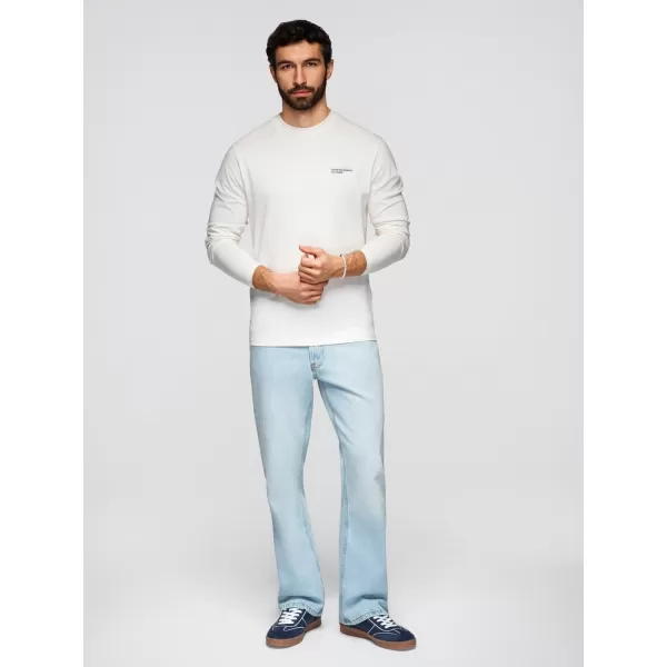  Moška majica s kratkimi rokavi OMBRE OM-LSPT-0136 BELA 