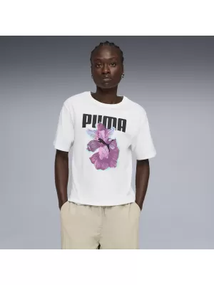 Ženska majica s kratkimi rokavi PUMA GRAPHICS RELAXED TEE BETTER 691908_02 PUMA BELA