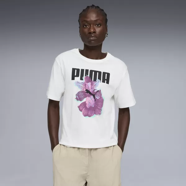  Ženska majica s kratkimi rokavi PUMA GRAPHICS RELAXED TEE BETTER 691908_02 PUMA BELA 