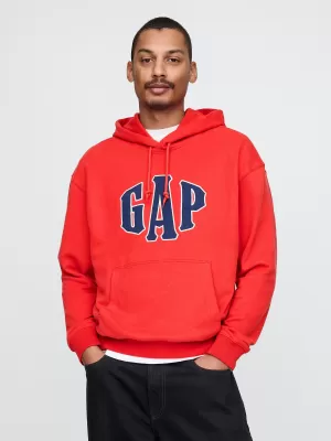 Moški pulover GAP LOGO PULLOVER HOODIE 744728-02 PARADIŽNIKOVA OMAKA