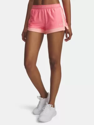 Ženske kratke hlače UNDER ARMOUR TECH PLAY UP 3IN COLORBLOCK 6010875-600 ROZA