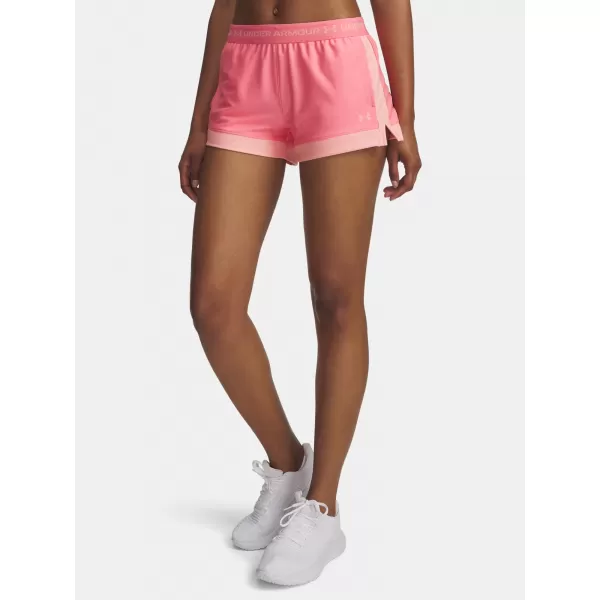  Ženske kratke hlače UNDER ARMOUR TECH PLAY UP 3IN COLORBLOCK 6010875-600 ROZA 