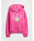 Otroški pulover GAP LOGO PULLOVER HOODIE 797762-03 VESELO ROZA