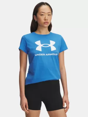 Ženska majica s kratkimi rokavi UNDER ARMOUR UA LOGO SS 1356305-402 MODRA