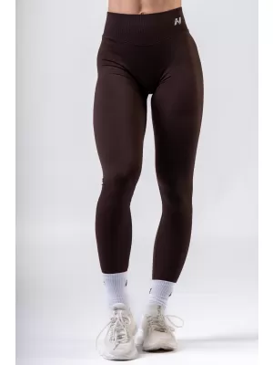 Push-up pajkice z visokim pasom POWER 888 TEMNO RJAVE Nebbia