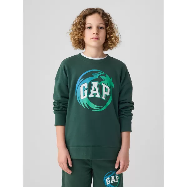  Otroški pulover GAP LOGO SWEATSHIRT 406762-01 MOORES ZELENA 