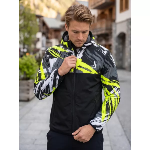  Moška vrhunska softshell jakna ALTISPORT VOJ/ALM039JACK01 ČRNA IN RUMENA 