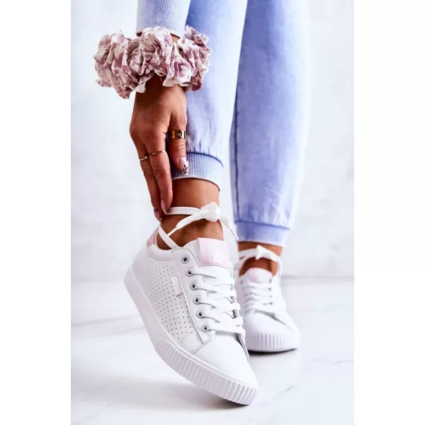  Ženske superge BIG STAR HH274073 WHITE/PINK Big Star Shoes 