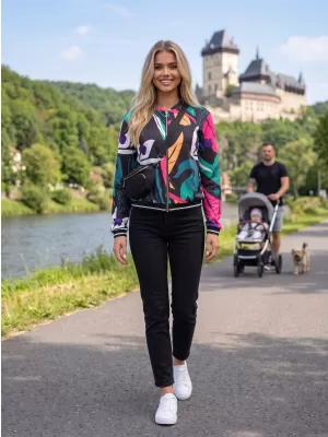 Ženska jakna ALTISPORT HADARIT ČRN VZOREC