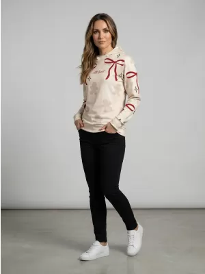 Ženski premium božični pulover ALTISPORT VOJ/ALWVN10MI01 KREMASTO