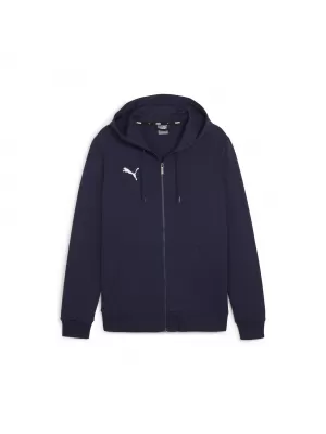 Otroški pulover PUMA TEAMGOAL CASUALS HOODED JKT 658596_06 PUMA MORNARSKO MODRA/PUMA BELA