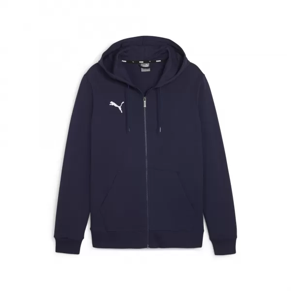  Otroški pulover PUMA TEAMGOAL CASUALS HOODED JKT 658596_06 PUMA MORNARSKO MODRA/PUMA BELA 