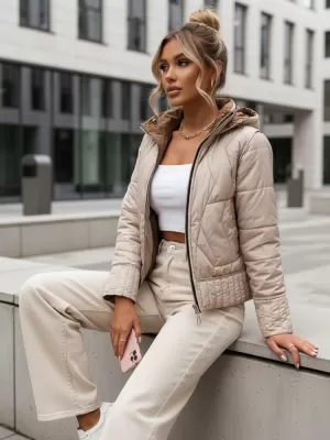 Ženska jakna DSTREET TY4206 RJAVA