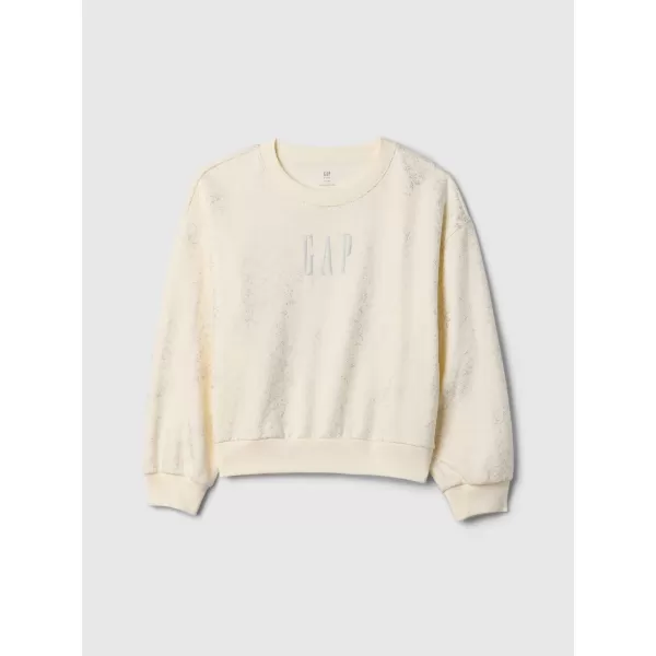  Otroški pulover GAP LOGO SWEATSHIRT 628718-01 IVORY MRAZ 