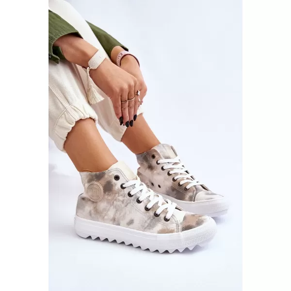  Ženske superge BIG STAR LL274047 WHITE/OLIVE Big Star Shoes 
