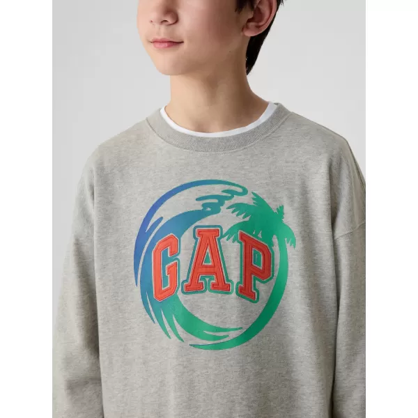  Otroški pulover GAP LOGO SWEATSHIRT 406762-00 SVETLO HEATHER SIVA 