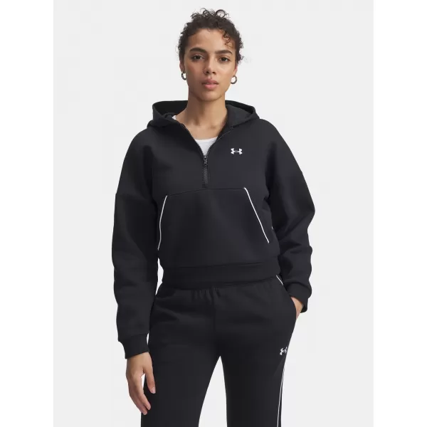 Ženski pulover UNDER ARMOUR RIVAL FLC PIPED HZ HOODIE 6003707-005 ČRNA 