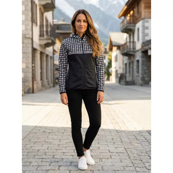  Ženska vrhunska softshell jakna ALTISPORT VOJ/ALW048JACK01 ČRNO-BELO 