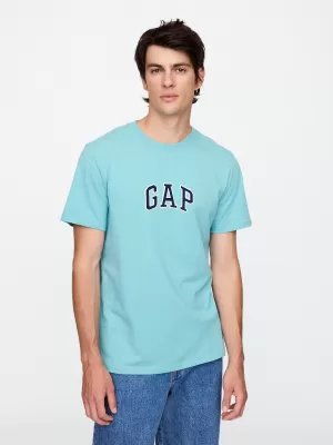 Moška majica s kratkimi rokavi GAP NEW ARCH LOGO TEE 570044-34 ZMRZNJENO MODRA
