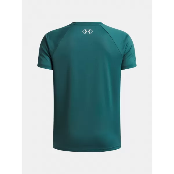  Fantovska majica s kratkimi rokavi UNDER ARMOUR UA TECH SPLIT WORDMARK SS 1383010-338 ZELENA 