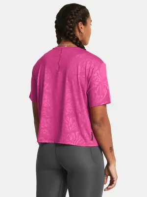 Ženska majica s kratkimi rokavi UNDER ARMOUR VANISH ENERGY EMBOSS CROP SS 1383640-686 ROZA