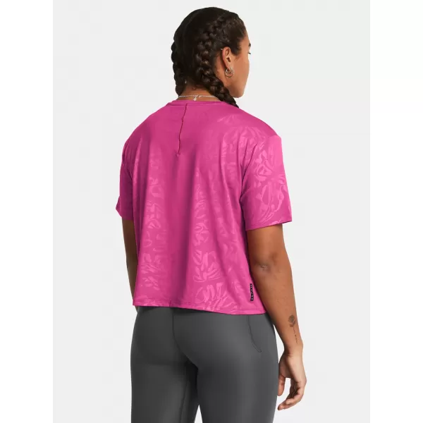  Ženska majica s kratkimi rokavi UNDER ARMOUR VANISH ENERGY EMBOSS CROP SS 1383640-686 ROZA 