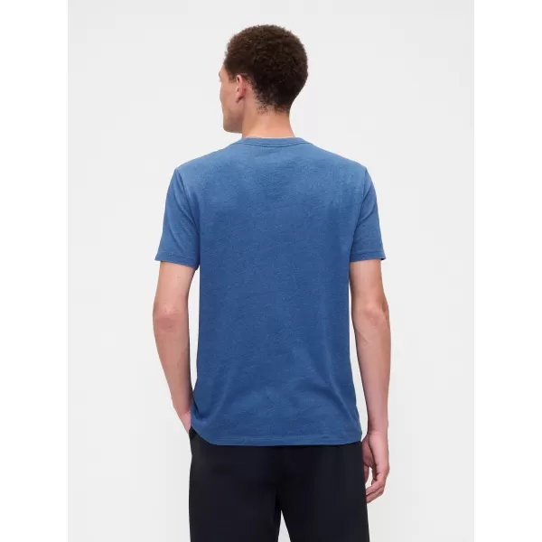  Moška majica s kratkimi rokavi GAP LOGO TEE 570044-45 SVETLO INDIGO 