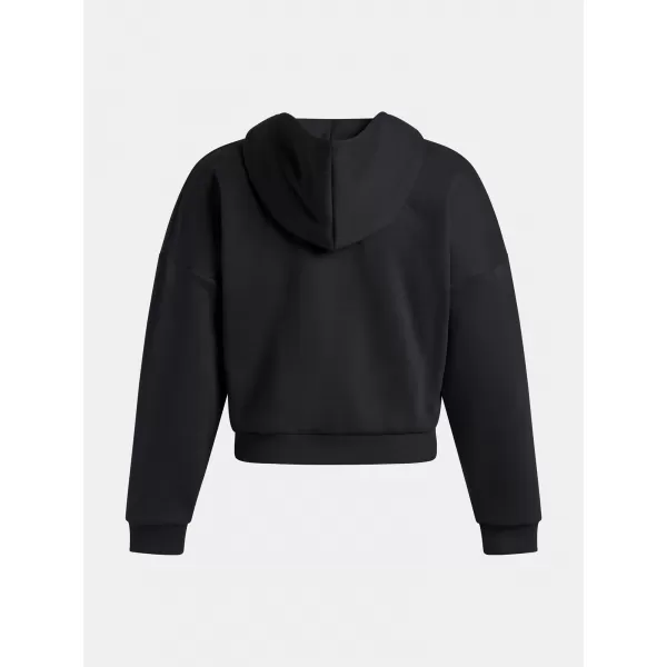  Ženski pulover UNDER ARMOUR RIVAL FLC PIPED HZ HOODIE 6003707-005 ČRNA 