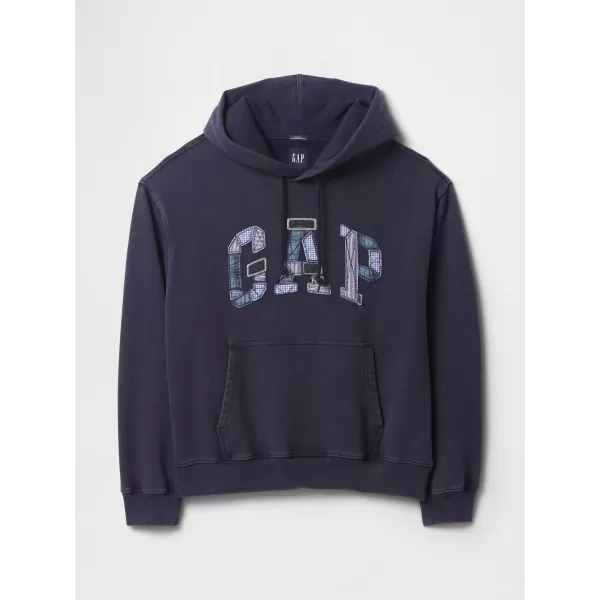  Moški pulover GAP PATCHWORK LOGO PULLOVER HOODIE 745196-00 MORNARIŠKA UNIFORMA 