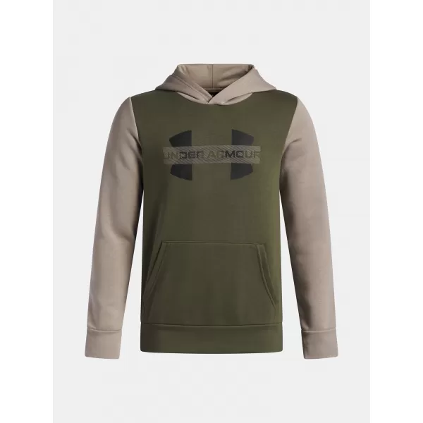  Fantovski pulover UNDER ARMOUR UA RIVAL FLC CBLCK GRPHC HD 6004994-390 ZELENA 