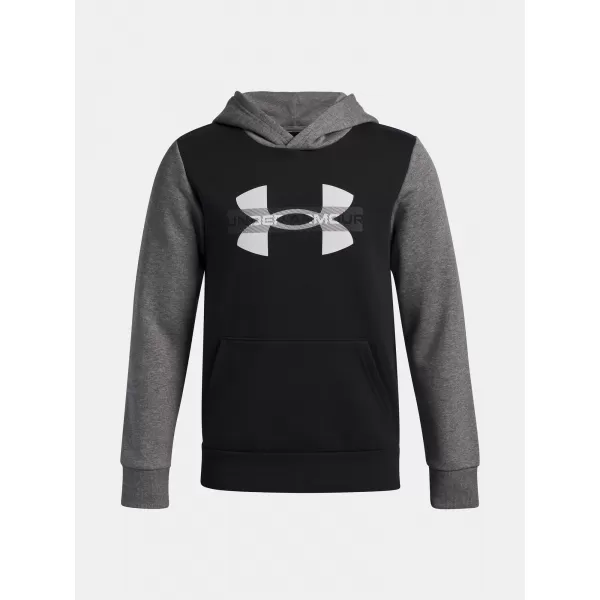  Fantovski pulover UNDER ARMOUR UA RIVAL FLC CBLCK GRPHC HD 6004994-001 ČRNA 